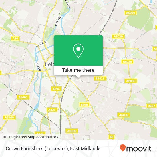 Crown Furnishers (Leicester) map