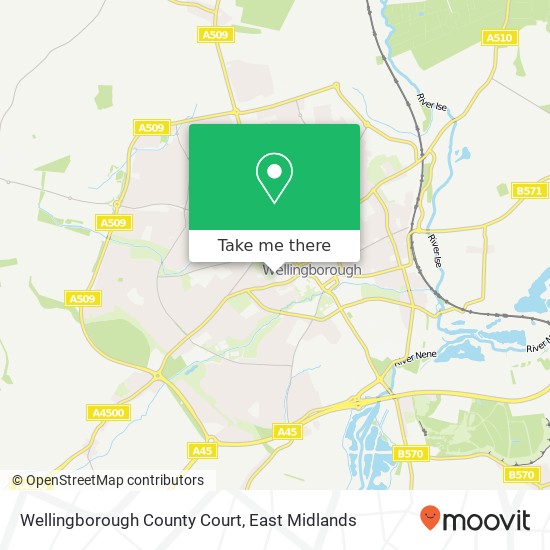 Wellingborough County Court map