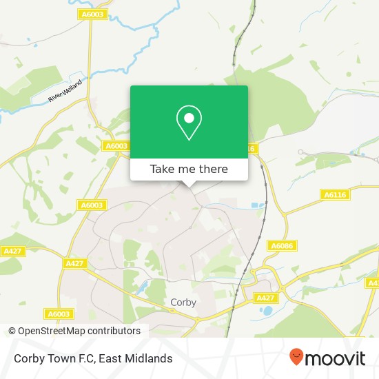 Corby Town F.C map