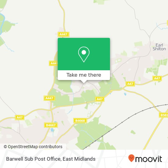 Barwell Sub Post Office map