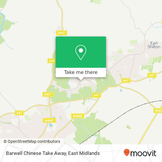Barwell Chinese Take Away map