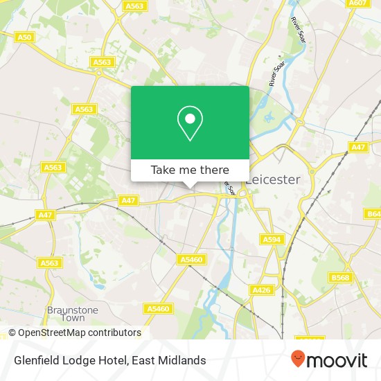 Glenfield Lodge Hotel map