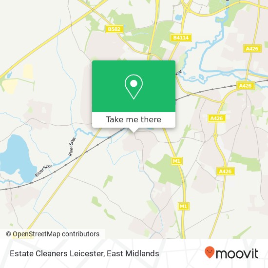 Estate Cleaners Leicester map