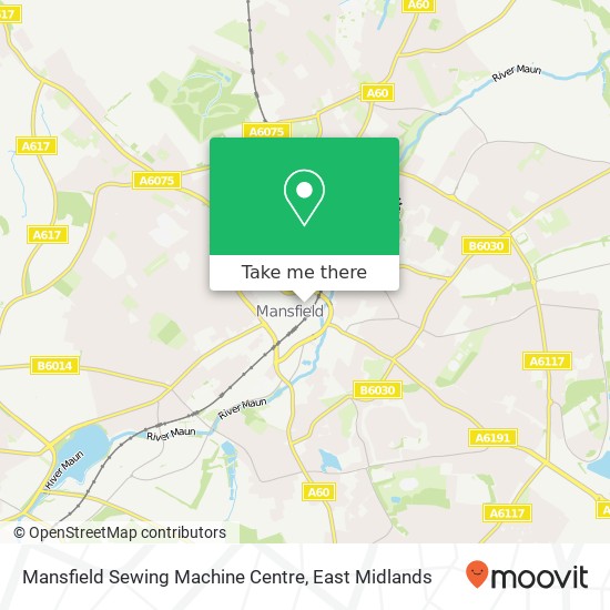 Mansfield Sewing Machine Centre map