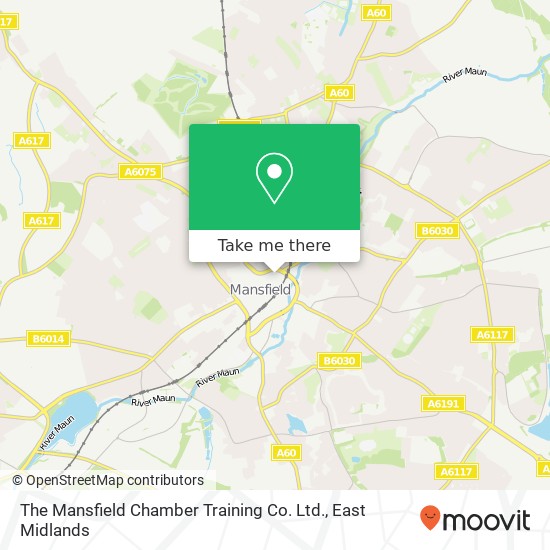 The Mansfield Chamber Training Co. Ltd. map
