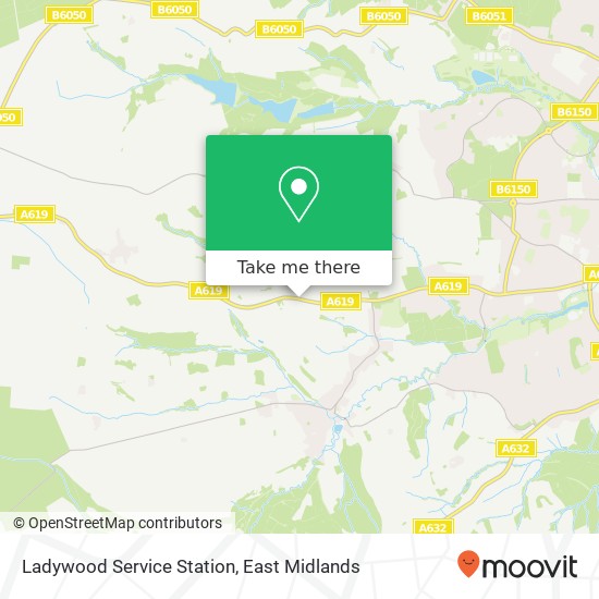 Ladywood Service Station map
