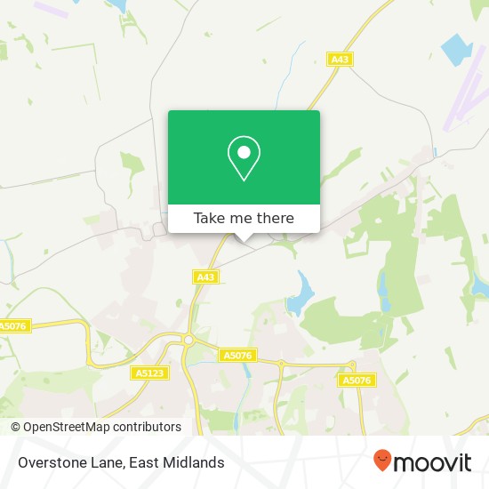 Overstone Lane map