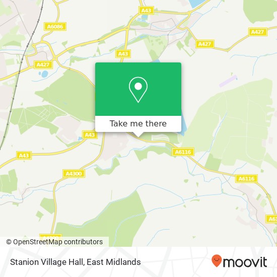 Stanion Village Hall map