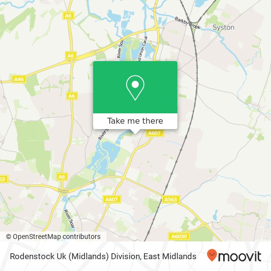 Rodenstock Uk (Midlands) Division map