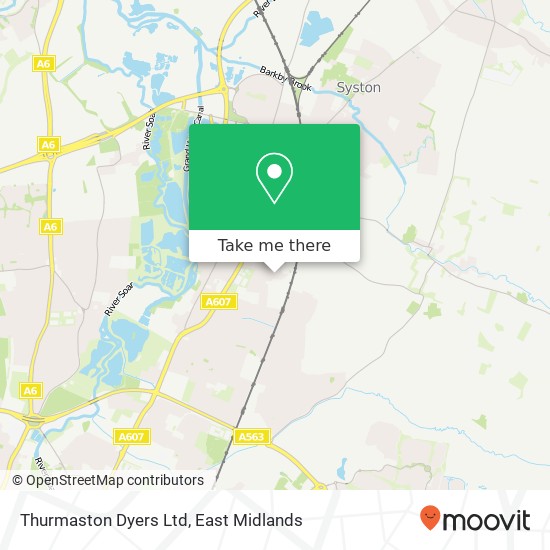 Thurmaston Dyers Ltd map