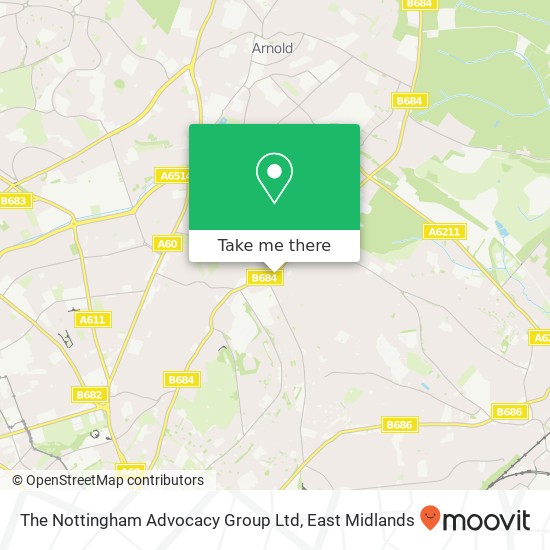 The Nottingham Advocacy Group Ltd map
