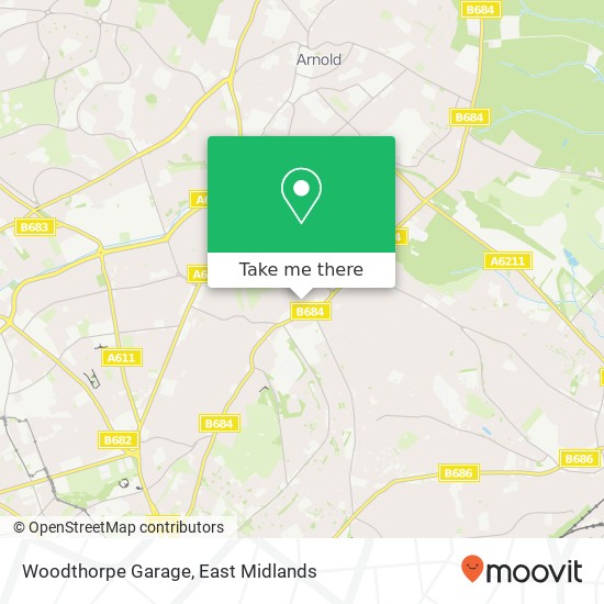 Woodthorpe Garage map