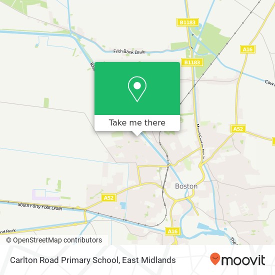 Carlton Road Primary School map