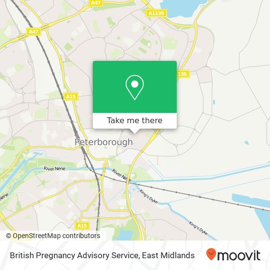 British Pregnancy Advisory Service map