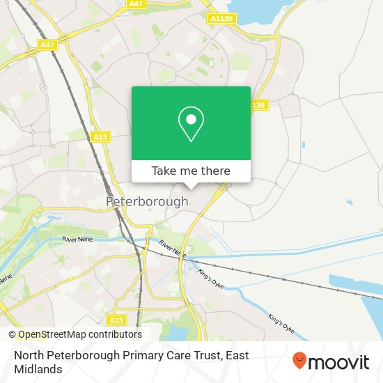 North Peterborough Primary Care Trust map