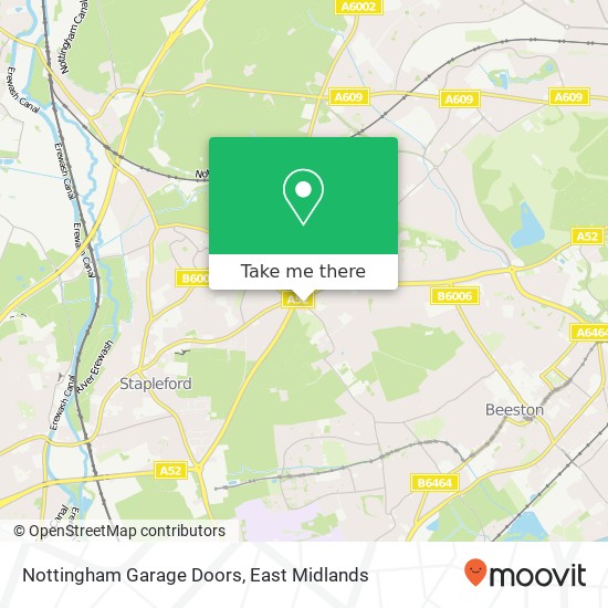 Nottingham Garage Doors map