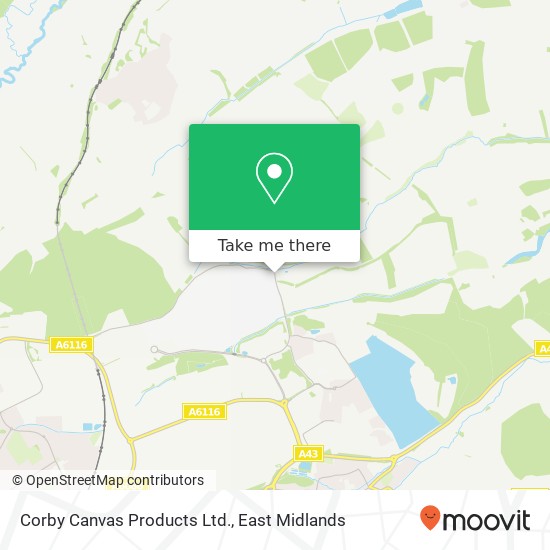 Corby Canvas Products Ltd. map