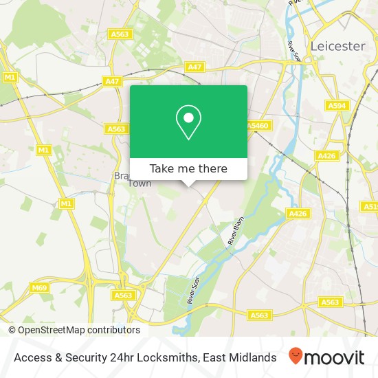 Access & Security 24hr Locksmiths map