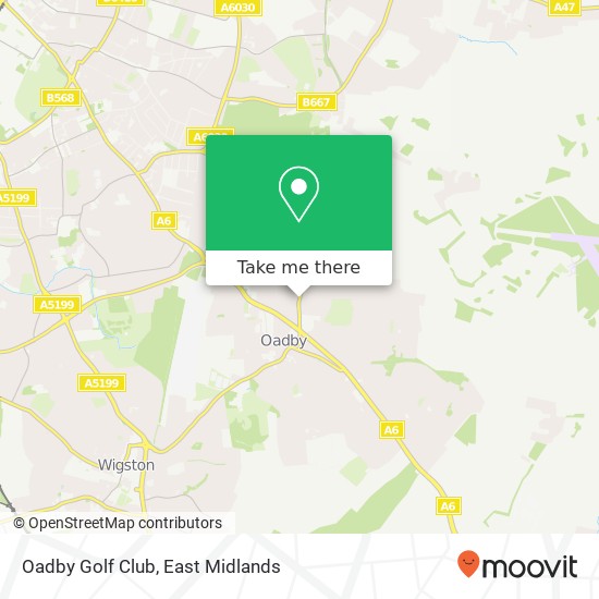 Oadby Golf Club map