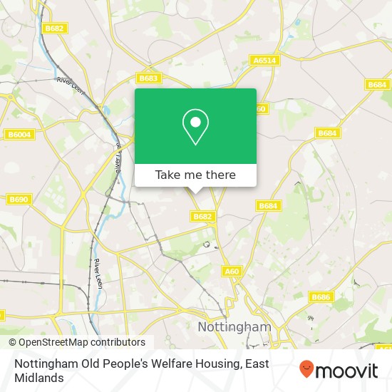 Nottingham Old People's Welfare Housing map