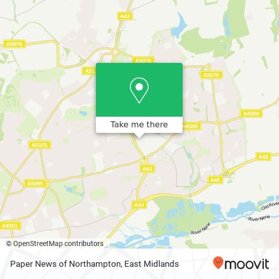 Paper News of Northampton map