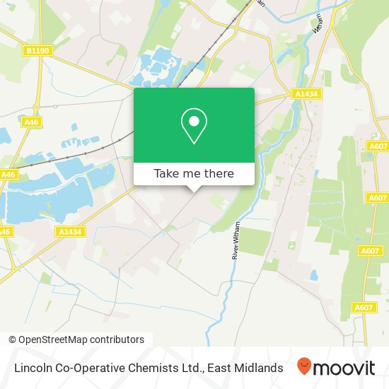 Lincoln Co-Operative Chemists Ltd. map