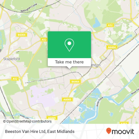 Beeston Van Hire Ltd map
