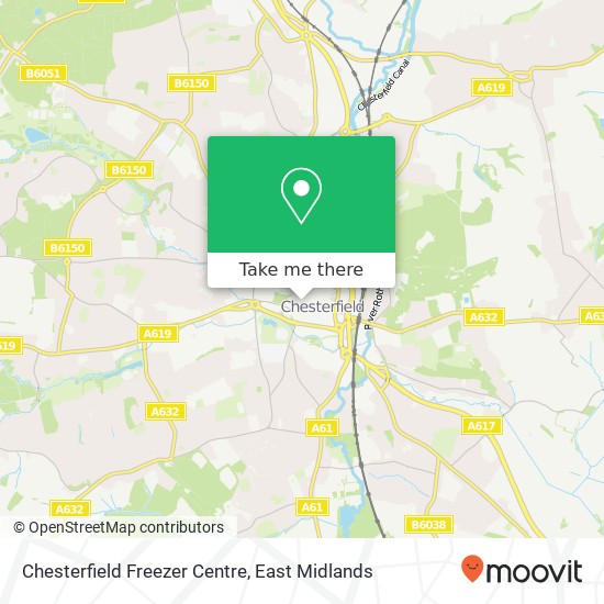 Chesterfield Freezer Centre map