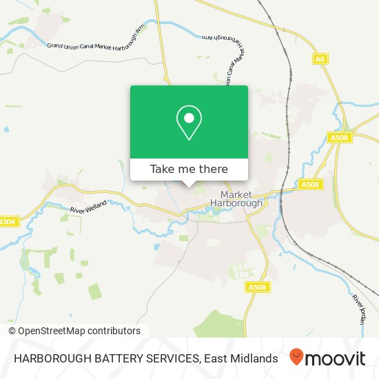 HARBOROUGH BATTERY SERVICES map