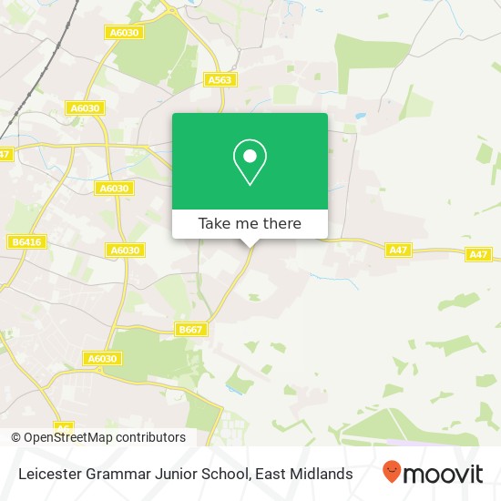 Leicester Grammar Junior School map