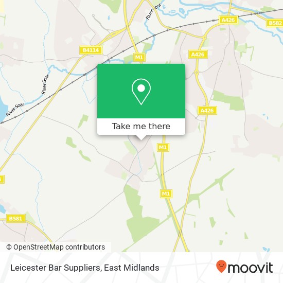 Leicester Bar Suppliers map