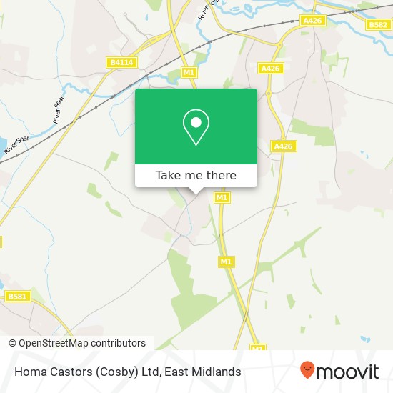Homa Castors (Cosby) Ltd map