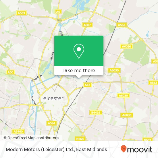 Modern Motors (Leicester) Ltd. map