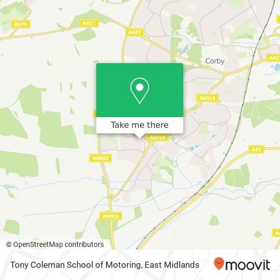 Tony Coleman School of Motoring map