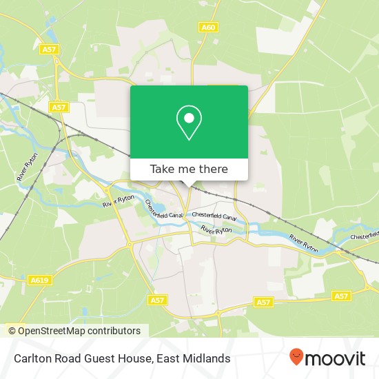 Carlton Road Guest House map