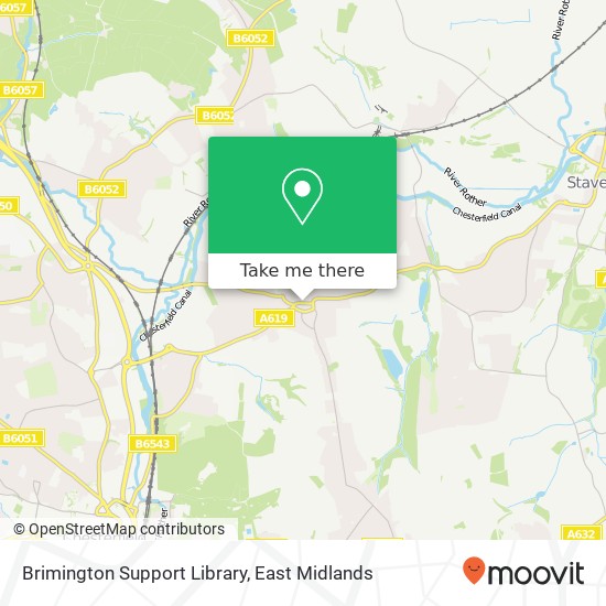 Brimington Support Library map