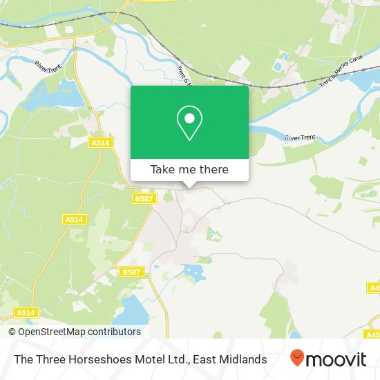 The Three Horseshoes Motel Ltd. map