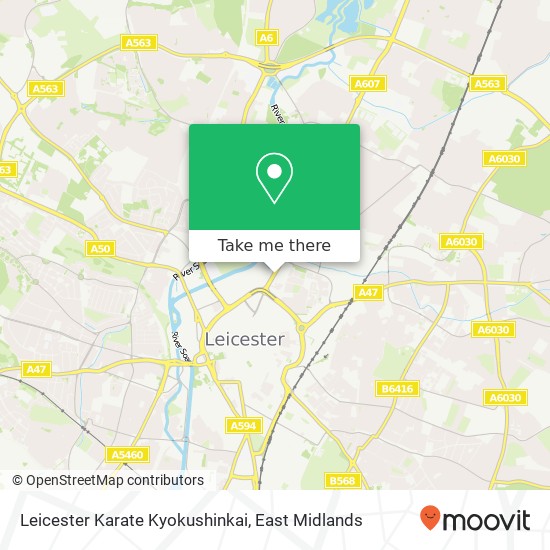 Leicester Karate Kyokushinkai map