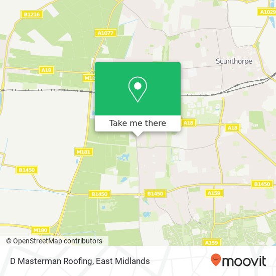 D Masterman Roofing map