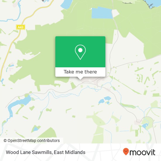 Wood Lane Sawmills map