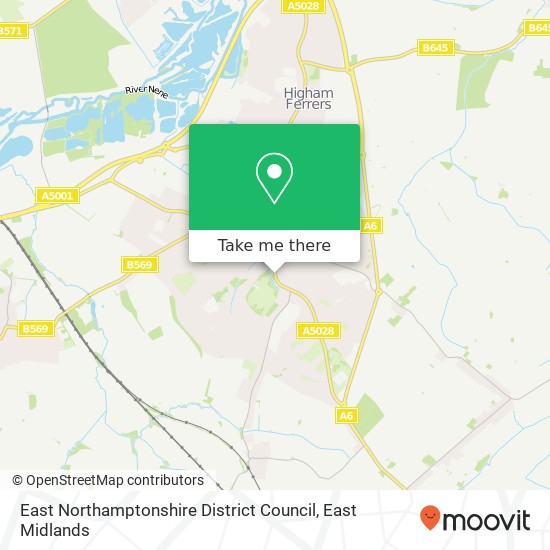 East Northamptonshire District Council map