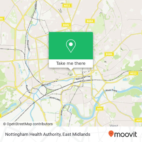 Nottingham Health Authority map