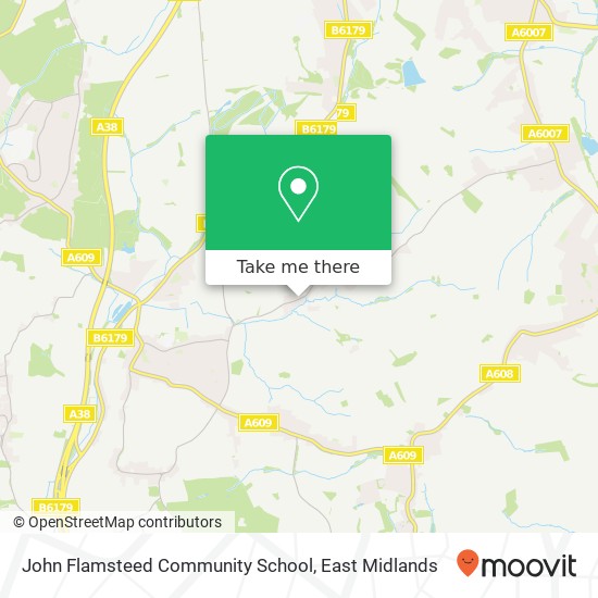 John Flamsteed Community School map