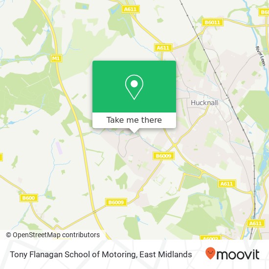 Tony Flanagan School of Motoring map