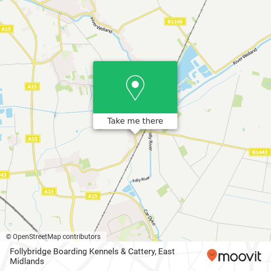 Follybridge Boarding Kennels & Cattery map