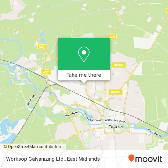 Worksop Galvanizing Ltd. map