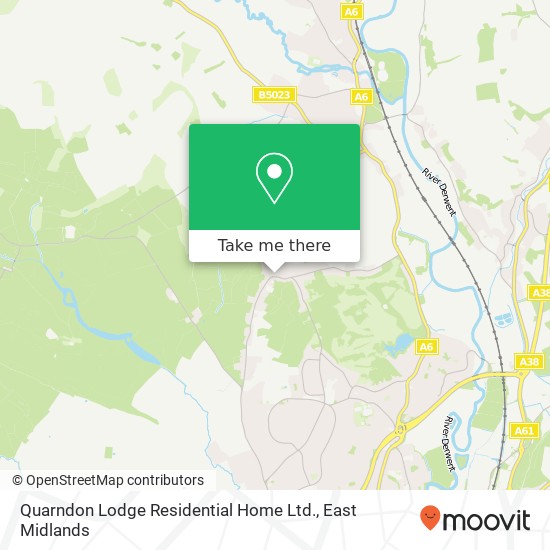 Quarndon Lodge Residential Home Ltd. map