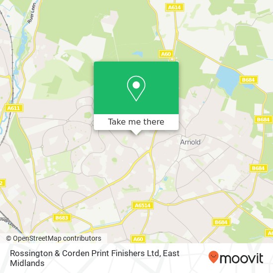 Rossington & Corden Print Finishers Ltd map