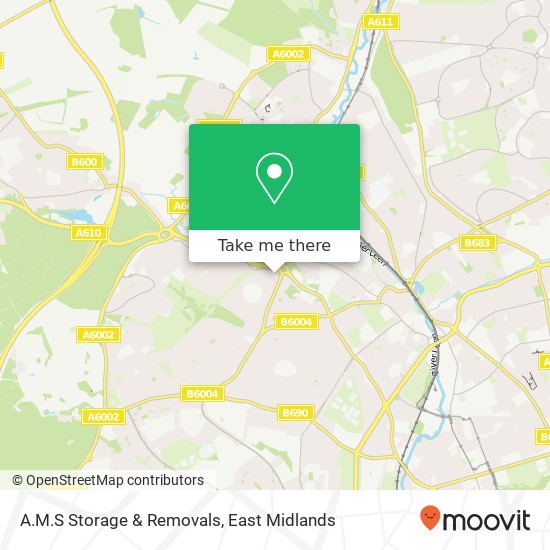 A.M.S Storage & Removals map