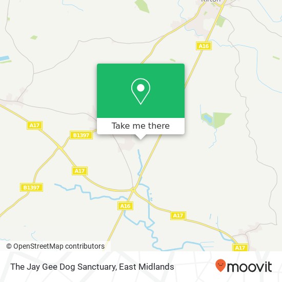The Jay Gee Dog Sanctuary map